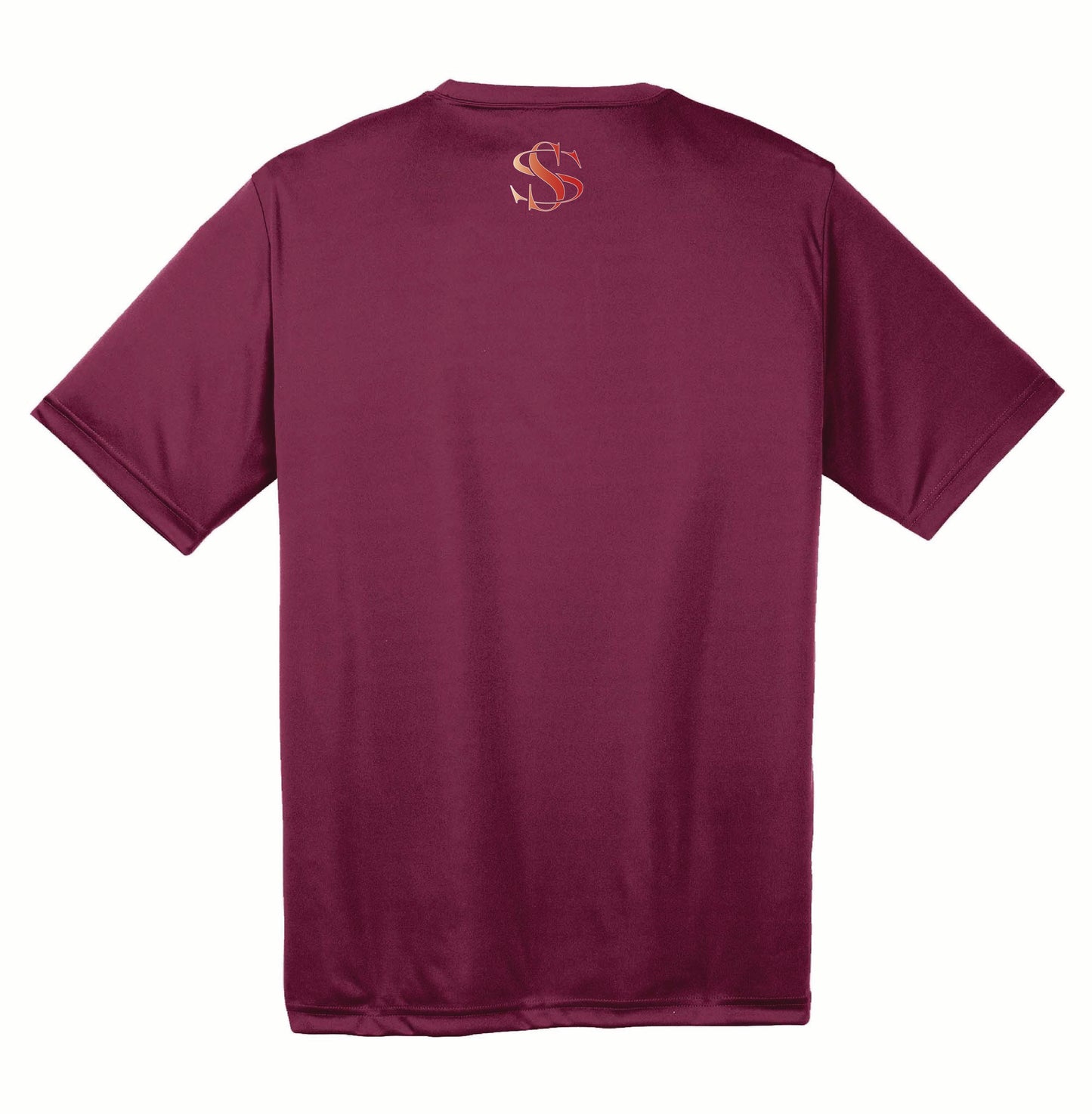 Cardinal shirt with SS logo up by the center neck