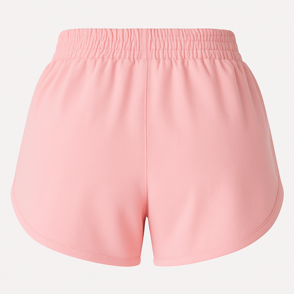 Back of Pink shorts on a white background