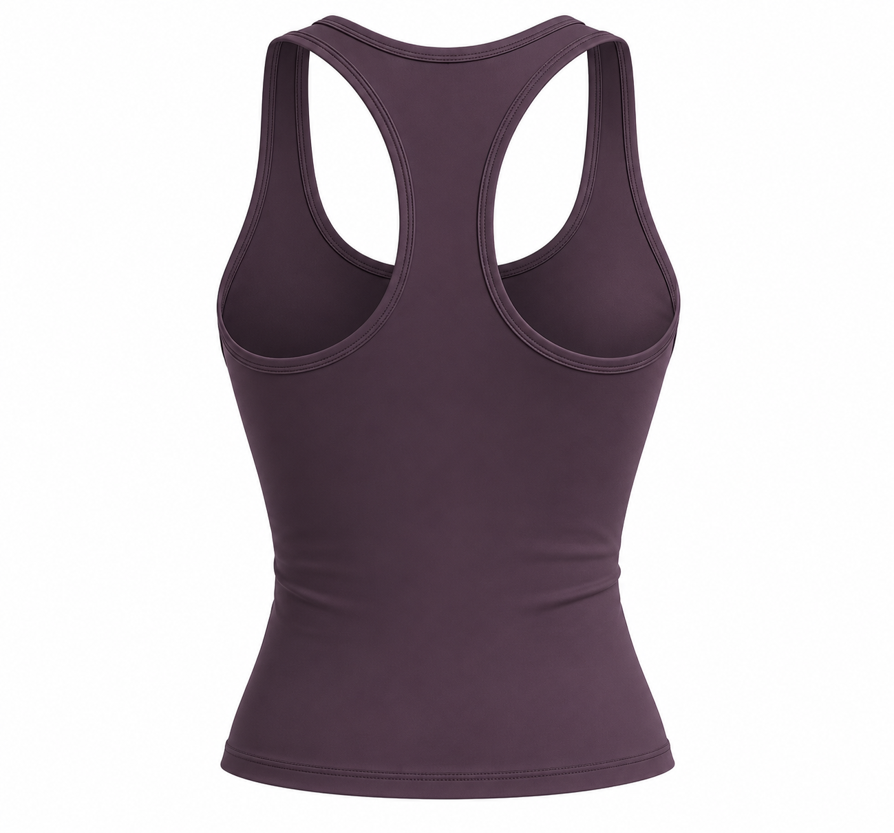 Purple tank top on a white background