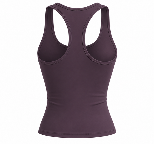 Purple tank top on a white background